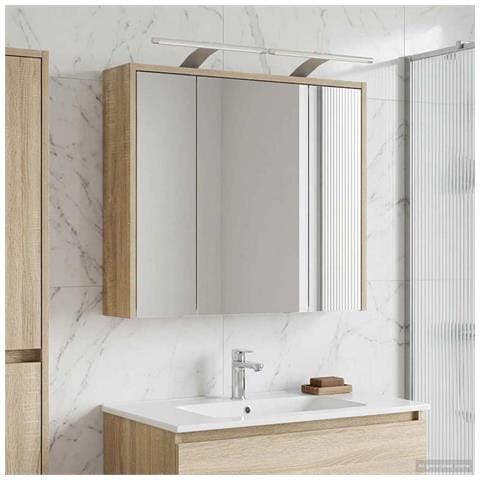 Mobiletto per specchio da bagno Rovere Sonoma - Foto 2