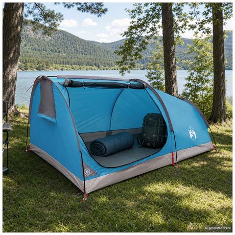Tenda da Trekking Impermeabile 2 persona Blu - Foto 2