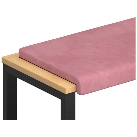 Cuscino per panchina Velluto Rosa Profondità 35 cm - Foto 1