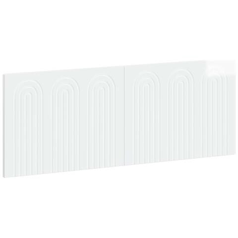 Testiera da Muro ALKMAAR Bianco Lucido Legno ingegnerizzato - Foto 1