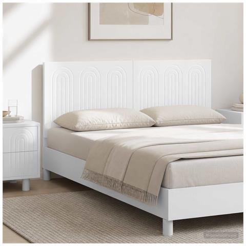 Testiera da Muro ALKMAAR Bianco Lucido Legno ingegnerizzato - Foto 2