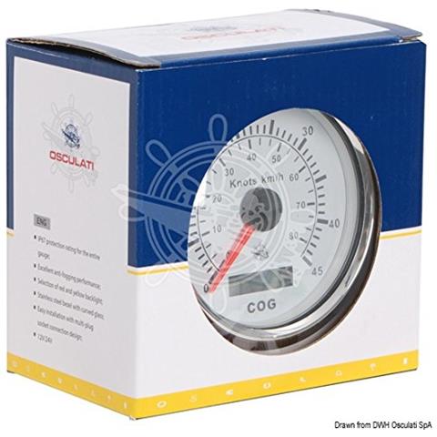 Spidometro / contamiglia GPS GUARDIAN senza trasduttore Bianco / Inox - Foto 1