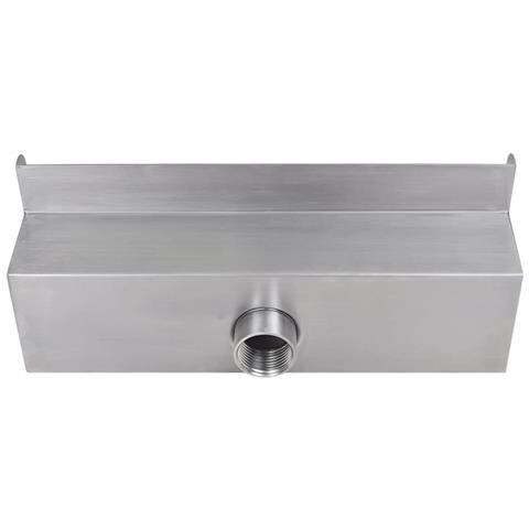 Cascata Per Laghetto Rettangolare In Acciaio Inossidabile 30 Cm E Led - Foto 2