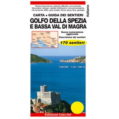 Golfo Della Spezia E Bassa Val Di Magra. Carta. Guida Dei Sentieri. 170 Sentieri. Scala 1:25.000 - Foto 1