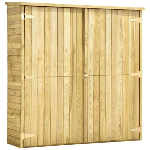 Rimessa Attrezzi Da Giardino 163x50x171 Cm In Pino Impregnato - Foto 1