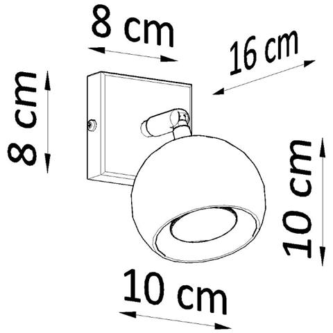 Lampada Da Parete In Acciaio, 10 X 15 X 8 Cm, Colore: Bianco - Foto 15