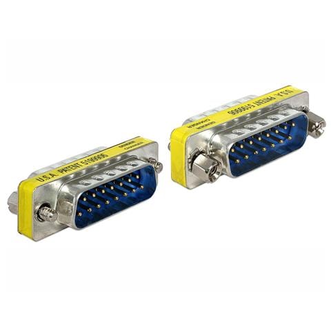 65479, Sub-D 15, Sub-D 15, Maschio / maschio, Blu, Argento, Giallo - Foto 1