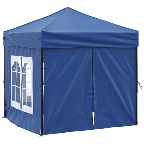 Tenda Per Feste Pieghevole Con Pareti Laterali Blu 2x2 M - Foto 2