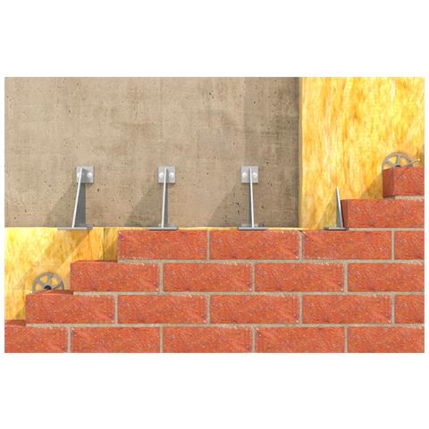 4283 elemento di fissaggio per isolamento termico Bianco Plastica 100 pz - Foto 2