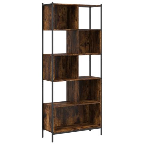 Libreria Rovere Fumo 72x28x172 Cm In Legno Multistrato - Foto 2