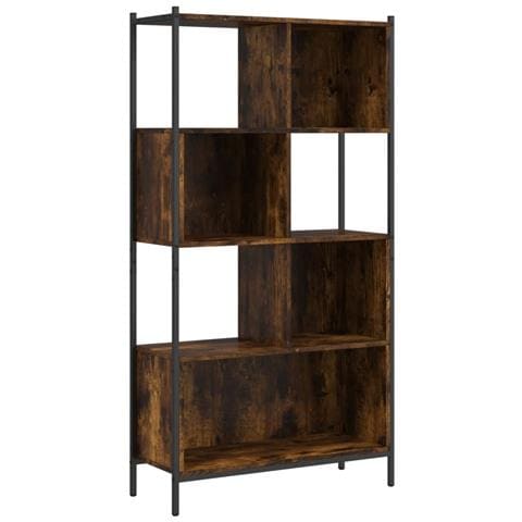 Libreria Rovere Fumo 72x28x172 Cm In Legno Multistrato - Foto 9