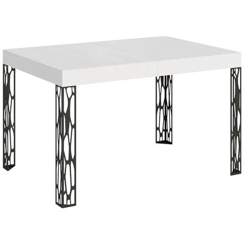 Tavolo Allungabile 90x130/234 Cm Ghibli Telaio Antracite - Bianco Frassino - Foto 5