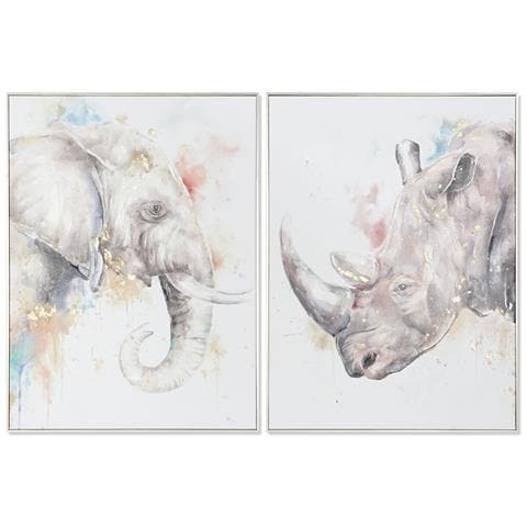 Quadro Dkd Home Decor Moderno Animali 60 X 3,5 X 80 Cm (2 Unità) - Foto 1