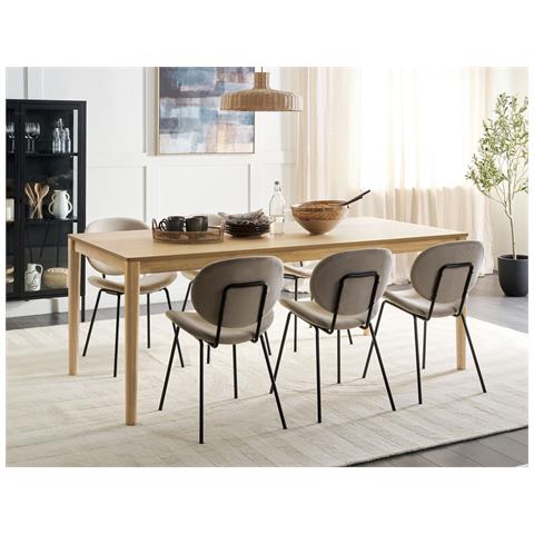 Tavolo Da Pranzo Legno Chiaro 100 X 200 Cm Ermelo - Foto 1