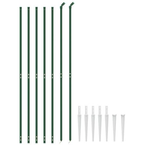 Recinzione Metallica Con Picchetti Ancoraggio Verde 2,2x10 M - Foto 2