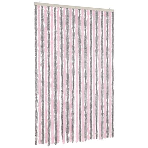 Tenda Antimosche Grigio Argento E Rosa 118x220 Cm In Ciniglia - Foto 2
