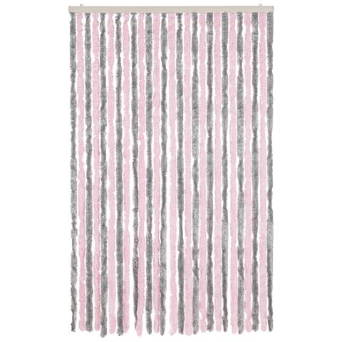 Tenda Antimosche Grigio Argento E Rosa 118x220 Cm In Ciniglia - Foto 3