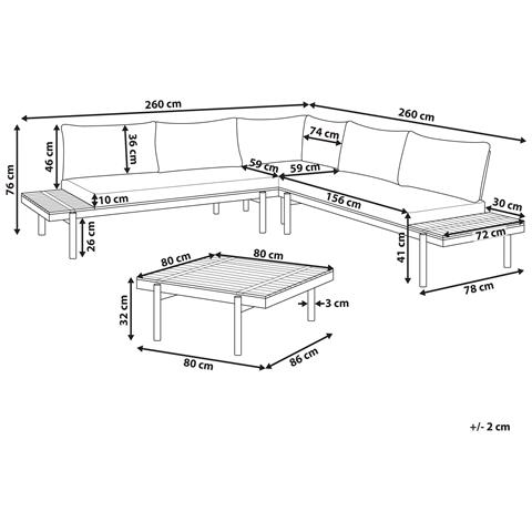 Salotti Grandi Legno D'eucalipto Bianco Sporco Bellariva - Foto 4
