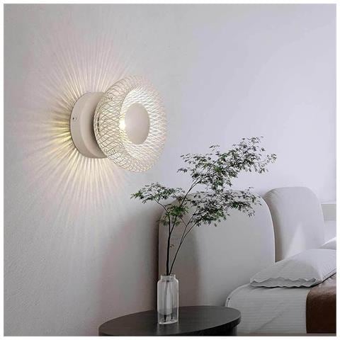 Applique A Parete Lmpada Da Muro Decorativa Attacco G9 In Metallo Bianco Aq48b - Foto 1