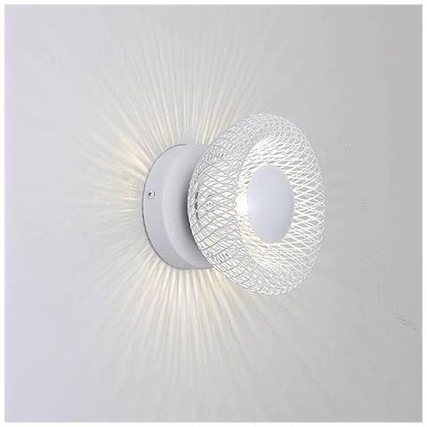 Applique A Parete Lmpada Da Muro Decorativa Attacco G9 In Metallo Bianco Aq48b - Foto 2