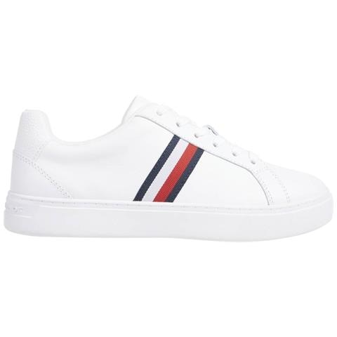 Essential Sneaker Stripes Sneakers Pelle Scarpe Donna Bianco Eu 39, Fw0fw07779 Ybs - Foto 2