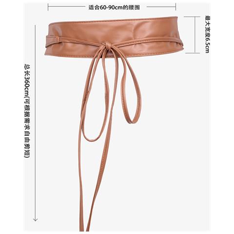 Elegante Cintura Obi In Pelle Pu, Cintura Avvolgente Da 360 Cm Per Donna White - Foto 5