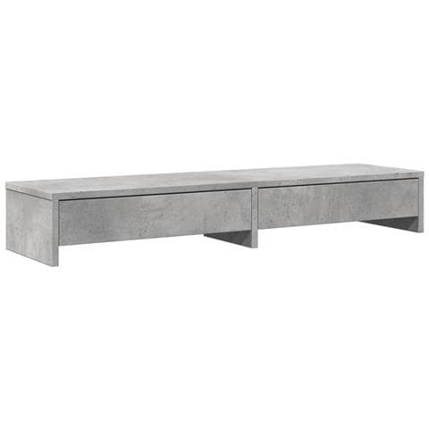 Supporto Monitor Con Cassetti Grigio 100x27x15 Cm In Truciolato - Foto 2