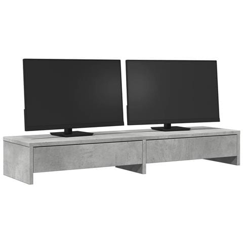 Supporto Monitor Con Cassetti Grigio 100x27x15 Cm In Truciolato - Foto 3
