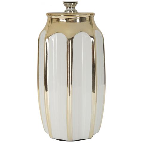 Lampada Da Tavolo Mf116 - Bianco - Ceramica - 25x25x40,5 Cm - Foto 2