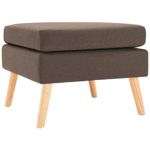 Poggiapiedi Marrone In Tessuto - Foto 2