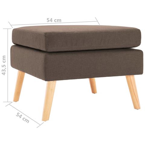 Poggiapiedi Marrone In Tessuto - Foto 5