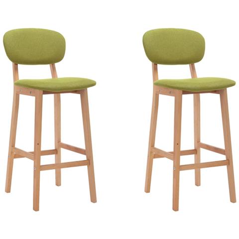 Lusso Casadino - Sgabelli Da Bar 2 Pz Verdi In Tessuto - Foto 2