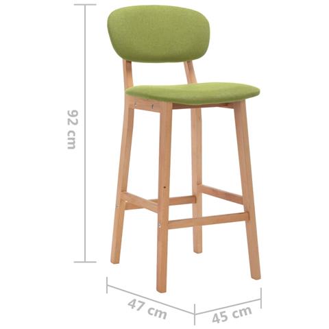 Lusso Casadino - Sgabelli Da Bar 2 Pz Verdi In Tessuto - Foto 8