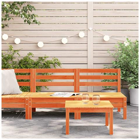 Lusso Casadino - Divani Senza Braccioli Giardino 2pz Marrone Cera Massello Pino - Foto 2