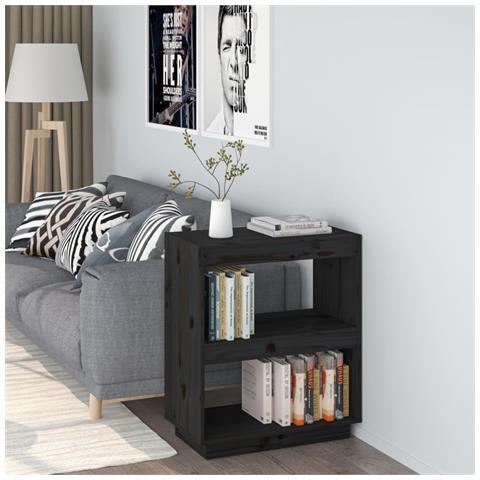 Lusso Casadino - Libreria Nera 60x35x71 Cm In Legno Massello Di Pino - Foto 8