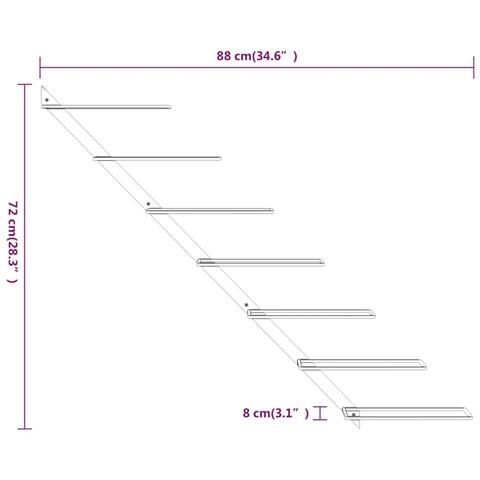 Lusso Casadino -  Portavini Da Parete Per 7 Bottiglie 2 Pz Metallo Bianco - Foto 5