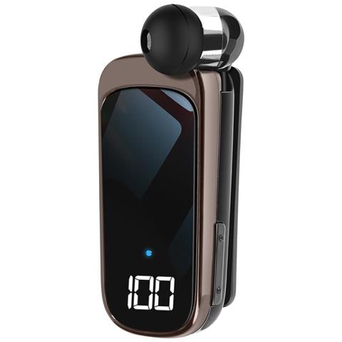 Auricolare Bluetooth Clip Cavo 20h Led, Nero - Foto 1