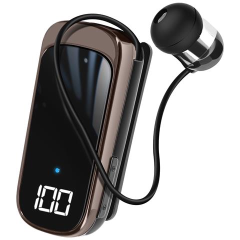 Auricolare Bluetooth Clip Cavo 20h Led, Nero - Foto 5