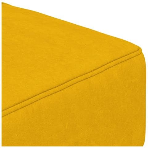 Divano Letto a 2 Posti con 2 Cuscini Giallo in Velluto - Foto 9