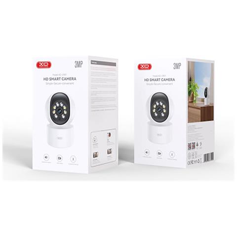 Telecamera Wifi Per Interni Rotante A 340° Con Luci Led Per Il Rilevamento Umano - Foto 2