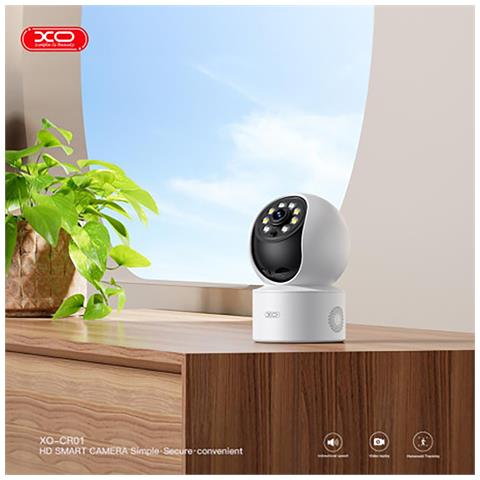 Telecamera Wifi Per Interni Rotante A 340° Con Luci Led Per Il Rilevamento Umano - Foto 4