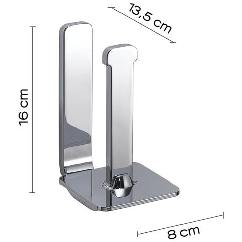 Portarotolo Di Riserva Da Muro In Ottone, Acciaio Inox E Cromall 3224-02 Serie Outline Cromato - Foto 2