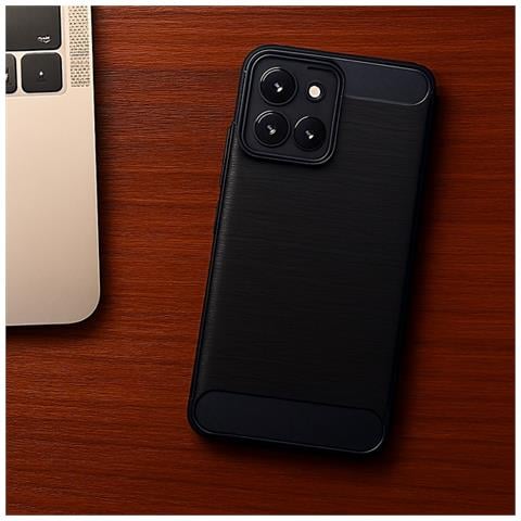 Custodia B-case Tpu Silicone Cover Case Per Motorola Moto G86 5g Carbon Metal Black - Foto 4