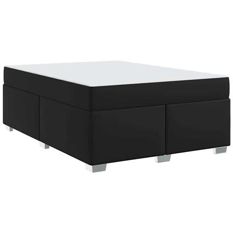 Struttura del letto Nero 160 x 200 cm Pelle sintetica - Foto 1