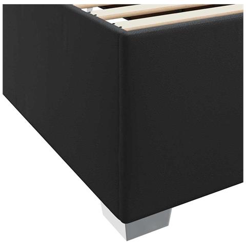 Struttura del letto Nero 160 x 200 cm Pelle sintetica - Foto 9