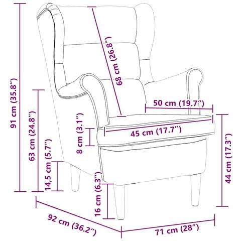 Poltrona Grigio chiaro 71 x 92 x 91 cm Velluto - Foto 8