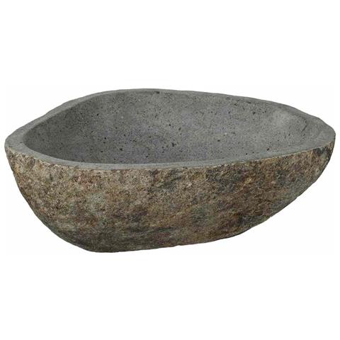 Lavabo Grigio chiaro (46-52) x (35-40) x 15 cm Pietra di Fiume - Foto 1