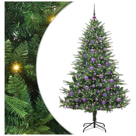 Albero di Natale artificiale preilluminato con set di palline - Foto 1