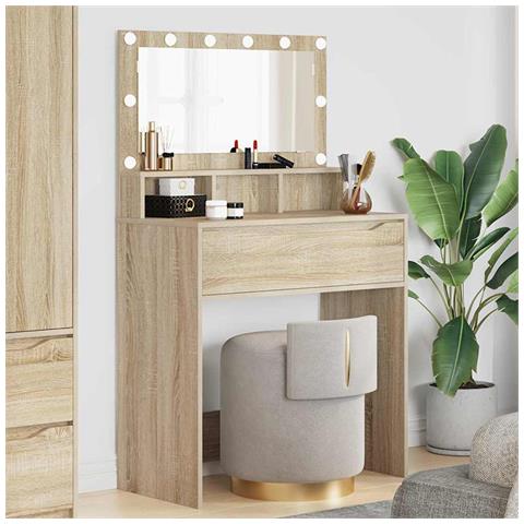 Tavoli da Trucco per Camera da Letto con cassetto Rovere Sonoma - Foto 2