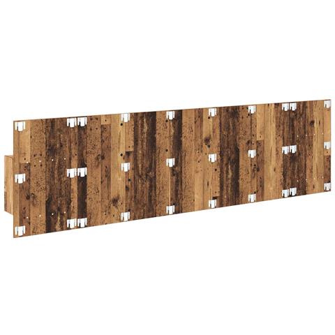 Testata con Comodino 3 pcs Legno vecchio Legno multistrato - Foto 9
